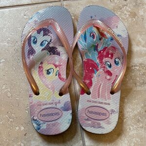 Havaianas Kids Flip Flops with My Little Pony Design - Pink and Purple